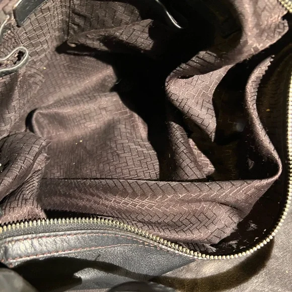 Cole Haan Rouched Hobo Bag - Black Leather - no call-outs - Picture 4 of 14